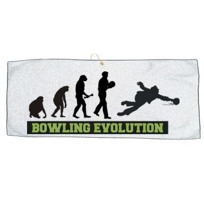 Funny Human Bowling Evolution Pin Ball Bowler Player Large Microfiber Waffle Golf Towel