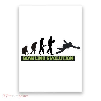 Funny Human Bowling Evolution Pin Ball Bowler Player Poster