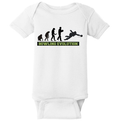 Funny Human Bowling Evolution Pin Ball Bowler Player Baby Bodysuit