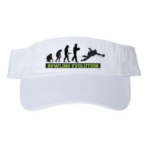 Funny Human Bowling Evolution Pin Ball Bowler Player Valucap Bio-Washed Visor