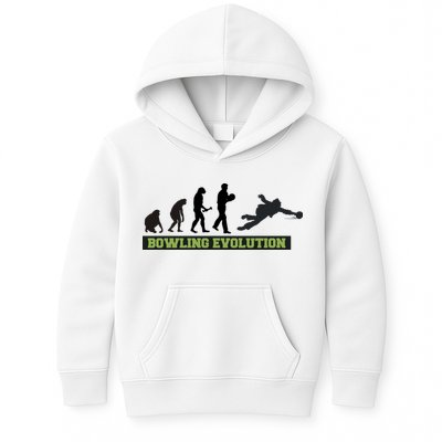 Funny Human Bowling Evolution Pin Ball Bowler Player Kids Hoodie