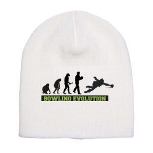 Funny Human Bowling Evolution Pin Ball Bowler Player Short Acrylic Beanie