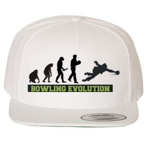 Funny Human Bowling Evolution Pin Ball Bowler Player Wool Snapback Cap