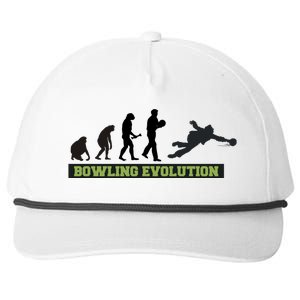 Funny Human Bowling Evolution Pin Ball Bowler Player Snapback Five-Panel Rope Hat