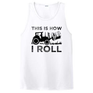 Funny Hay Bale How I Roll Gift Cool Farmer Tractor Driver PosiCharge Competitor Tank