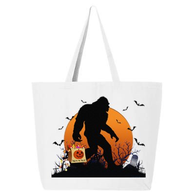 Funny Halloween Bigfoot Trick Or Treating Full Moon Bigfoot 25L Jumbo Tote