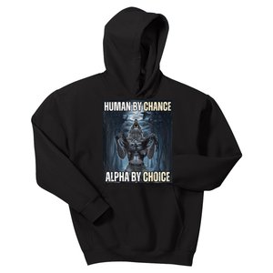 Funny Human By Chance Alpha By Choice Kids Hoodie