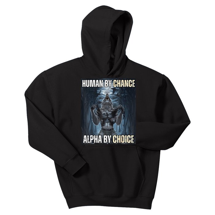 Funny Human By Chance Alpha By Choice Kids Hoodie