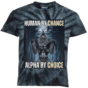 Funny Human By Chance Alpha By Choice Kids Tie-Dye T-Shirt