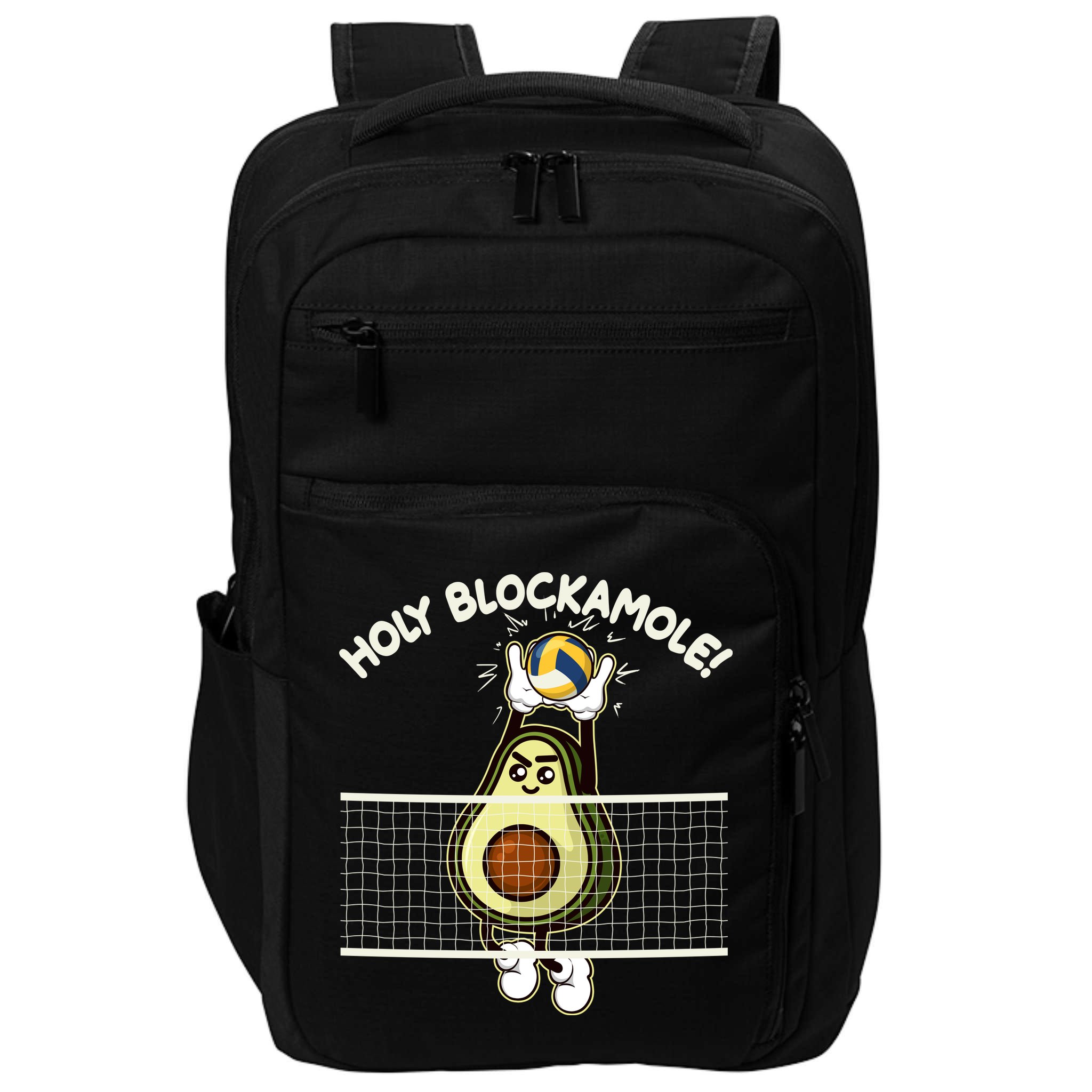 Funny Holy Blockamole Avocado Volleyball Impact Tech Backpack