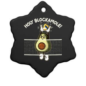 Funny Holy Blockamole Avocado Volleyball Ceramic Star Ornament