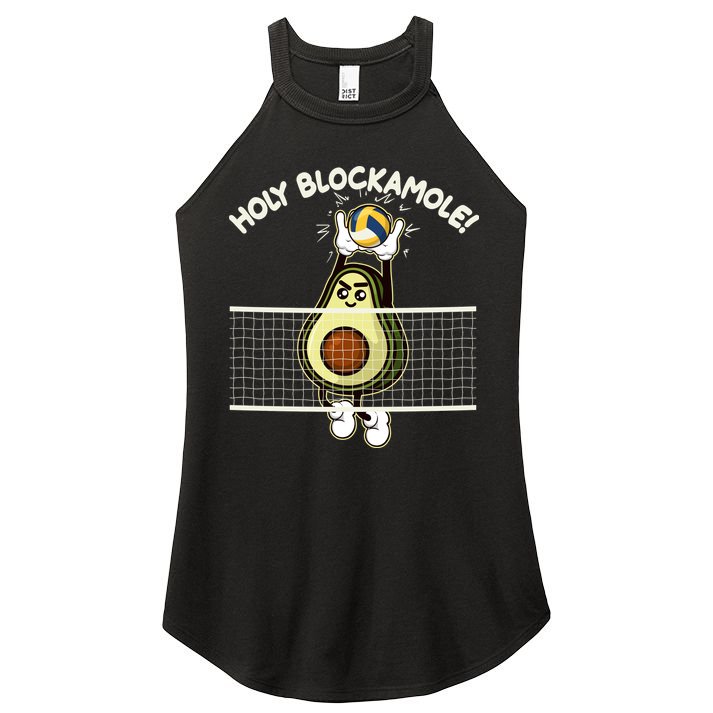 Funny Holy Blockamole Avocado Volleyball Women's Perfect Tri Rocker Tank