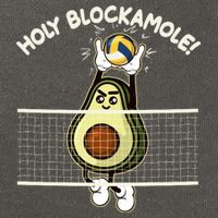 Funny Holy Blockamole Avocado Volleyball Cotton Canvas Backpack