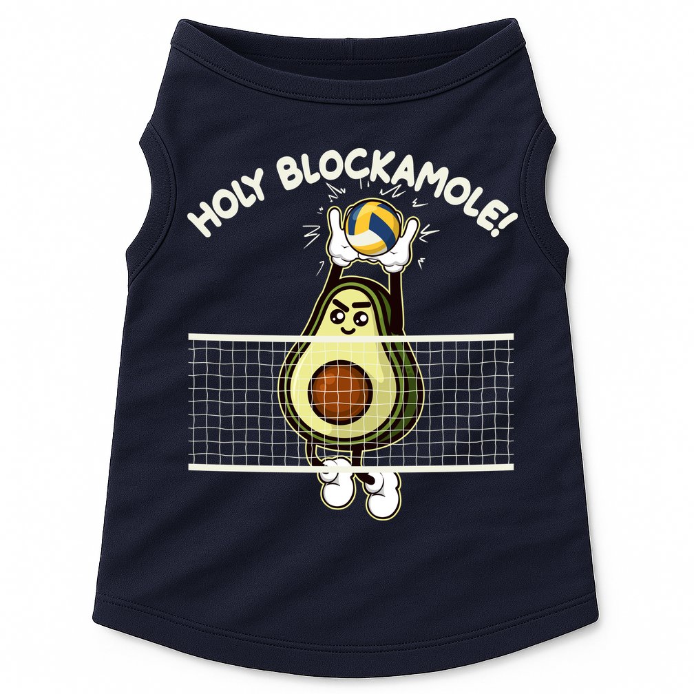 Funny Holy Blockamole Avocado Volleyball Doggie Tank