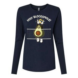 Funny Holy Blockamole Avocado Volleyball Womens Cotton Relaxed Long Sleeve T-Shirt