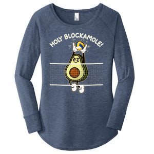 Funny Holy Blockamole Avocado Volleyball Women's Perfect Tri Tunic Long Sleeve Shirt