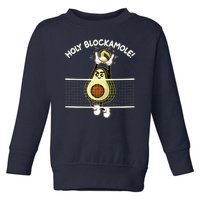 Funny Holy Blockamole Avocado Volleyball Toddler Sweatshirt