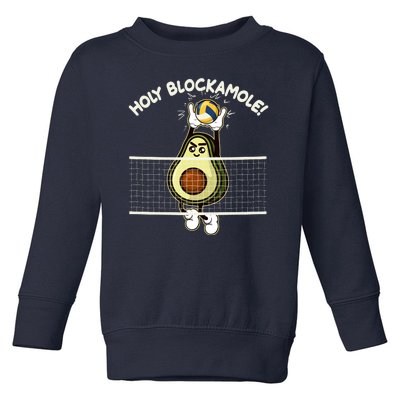 Funny Holy Blockamole Avocado Volleyball Toddler Sweatshirt