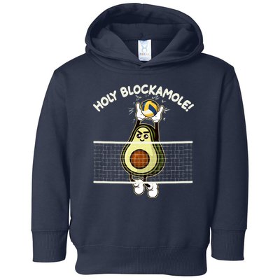 Funny Holy Blockamole Avocado Volleyball Toddler Hoodie