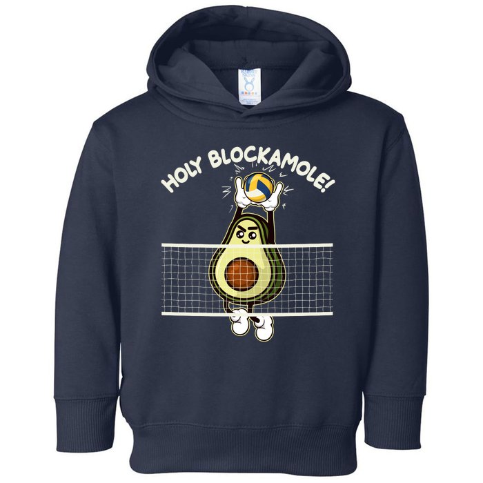 Funny Holy Blockamole Avocado Volleyball Toddler Hoodie