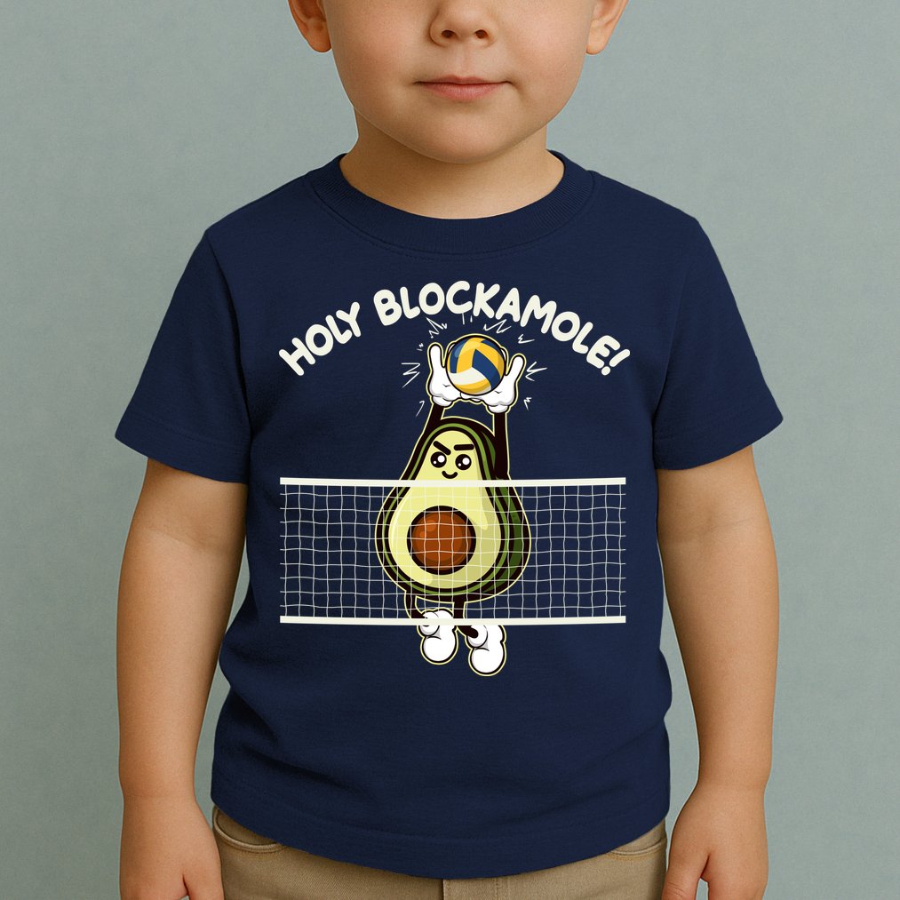 Funny Holy Blockamole Avocado Volleyball Toddler T-Shirt