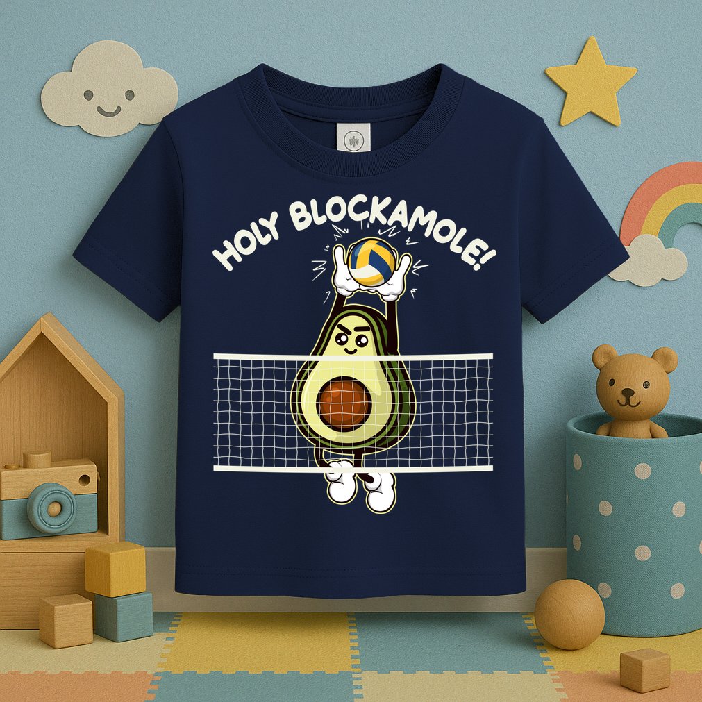 Funny Holy Blockamole Avocado Volleyball Toddler T-Shirt