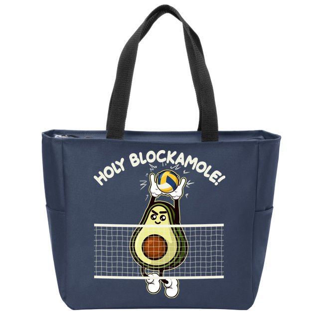 Funny Holy Blockamole Avocado Volleyball Zip Tote Bag