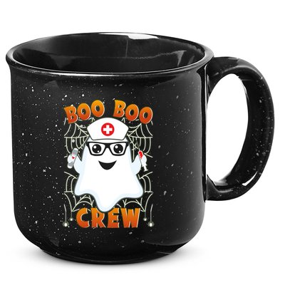 Funny Halloween Boo Boo Crew Ghost Nurse 15oz Campfire Ceramic Mug