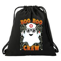Funny Halloween Boo Boo Crew Ghost Nurse Drawstring Bag
