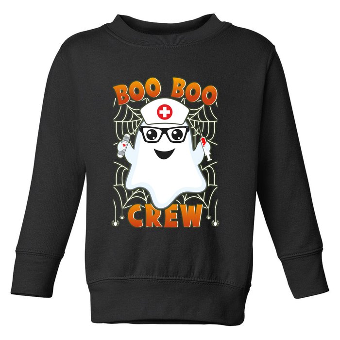 Funny Halloween Boo Boo Crew Ghost Nurse Toddler Sweatshirt