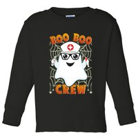 Funny Halloween Boo Boo Crew Ghost Nurse Toddler Long Sleeve Shirt