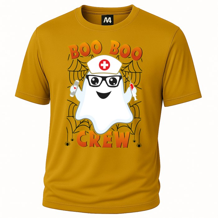 Funny Halloween Boo Boo Crew Ghost Nurse Cooling Performance Crew T-Shirt