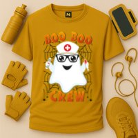 Funny Halloween Boo Boo Crew Ghost Nurse Cooling Performance Crew T-Shirt