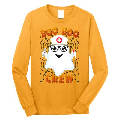 Funny Halloween Boo Boo Crew Ghost Nurse Long Sleeve Shirt