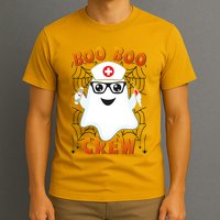 Funny Halloween Boo Boo Crew Ghost Nurse T-Shirt