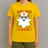 Funny Halloween Boo Boo Crew Ghost Nurse T-Shirt