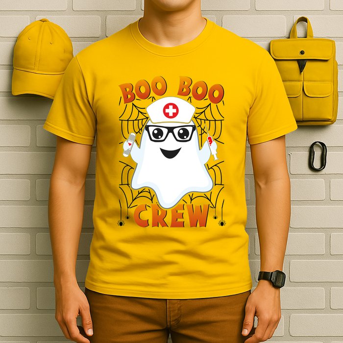 Funny Halloween Boo Boo Crew Ghost Nurse T-Shirt