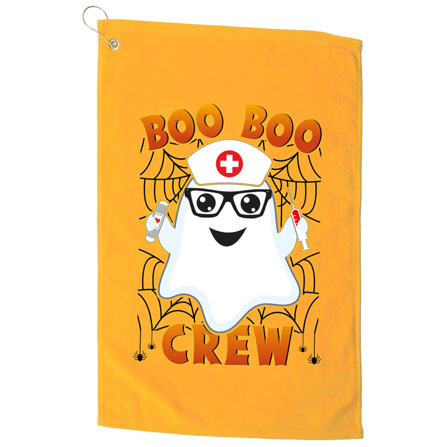 Funny Halloween Boo Boo Crew Ghost Nurse Golf Towel