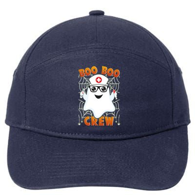 Funny Halloween Boo Boo Crew Ghost Nurse 7-Panel Snapback Hat