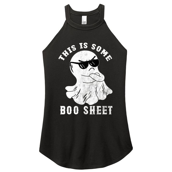 Funny Halloween Boo Ghost Costume This Is Some Boo Sheet Gift Women's Perfect Tri Rocker Tank