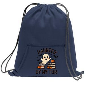 Funny Haunted By My Tbr Boo Halloween Book Gift Sweatshirt Cinch Pack Bag