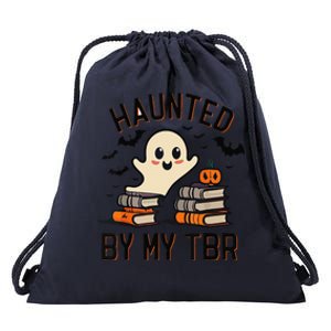 Funny Haunted By My Tbr Boo Halloween Book Gift Drawstring Bag