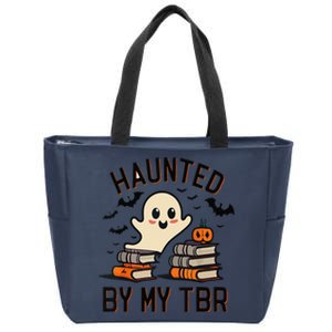 Funny Haunted By My Tbr Boo Halloween Book Gift Zip Tote Bag