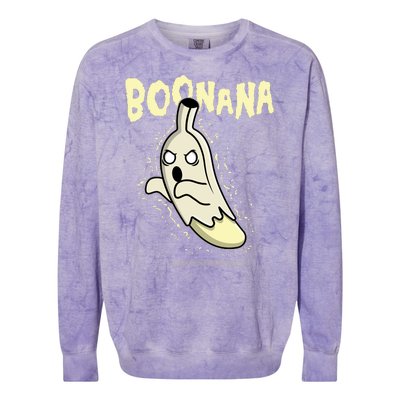 Funny Halloween Boonana Ghost Banana Colorblast Crewneck Sweatshirt