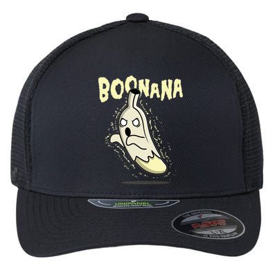 Funny Halloween Boonana Ghost Banana Flexfit Unipanel Trucker Cap