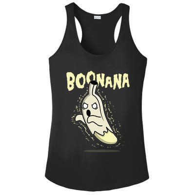 Funny Halloween Boonana Ghost Banana Ladies PosiCharge Competitor Racerback Tank