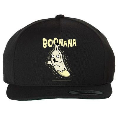 Funny Halloween Boonana Ghost Banana Wool Snapback Cap