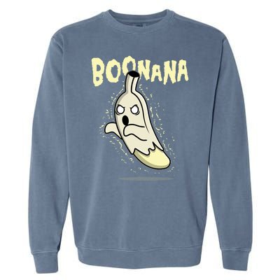 Funny Halloween Boonana Ghost Banana Garment-Dyed Sweatshirt