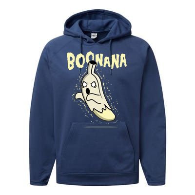 Funny Halloween Boonana Ghost Banana Performance Fleece Hoodie