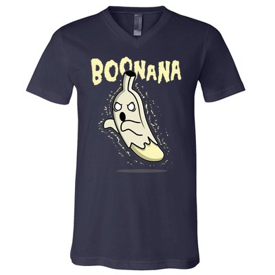 Funny Halloween Boonana Ghost Banana V-Neck T-Shirt